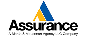 The image is a logo with the word ASSURANCE prominently displayed, accompanied by a stylized graphic resembling a mountain or peak.