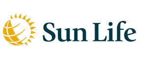The image displays a logo with the text SUNLIFE prominently visible, featuring a stylized sun with rays extending outward and a partial globe at the bottom.